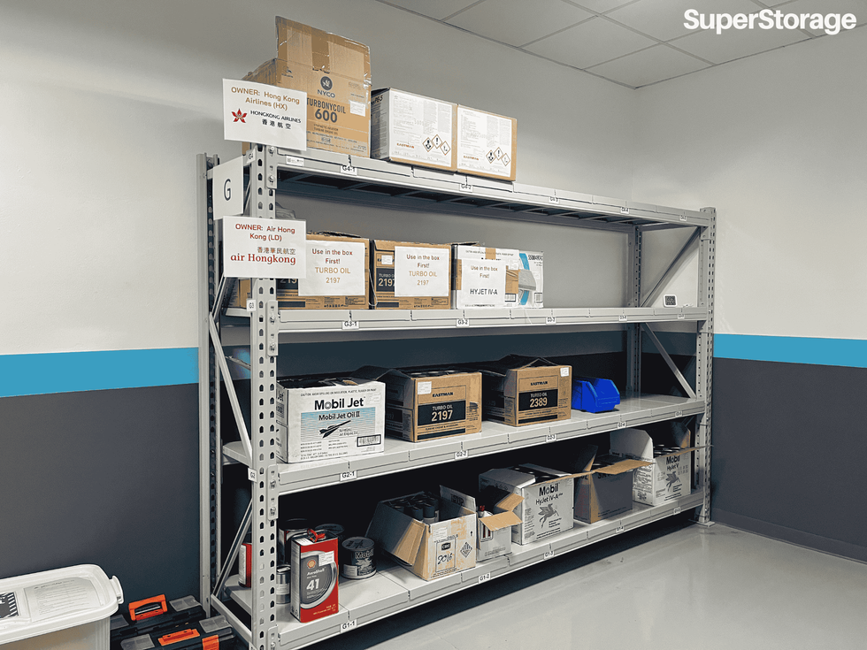 ลูกค้าใช้ชั้นวางLong Span Rack ในการวางอะไหล่