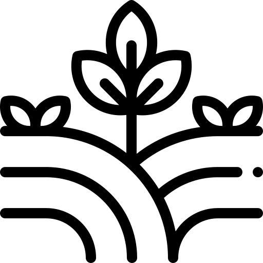 Farm construction icon — drip, fertigation and polyhouse build