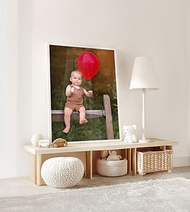 wall art display of baby