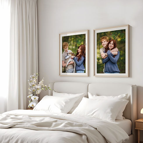 wall art display of two siblings