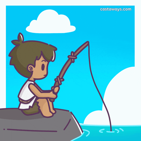 Fishing Line Waiting GIF by Castaways.gif