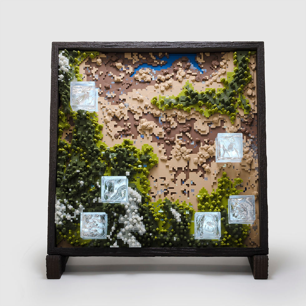 Thumbnail: Wyoming, Montana & Dakota National Parks, Illuminated Map Lamp