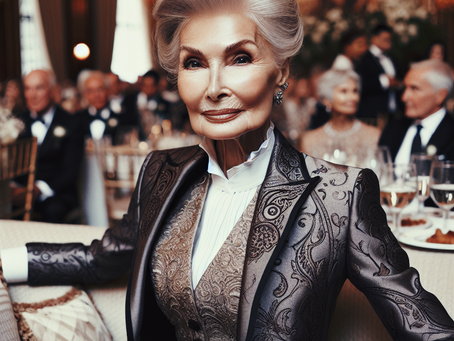 Style Icon: The Stunning 77-Year-Old Bride in a Custom Attersee Suit for Her Manhattan Wedding Soire