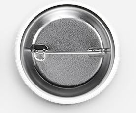 metal back of button badge
