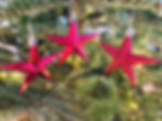 Miniaturbild: Sterne rot - Weihnachtsbaumschmuck 6 Stück