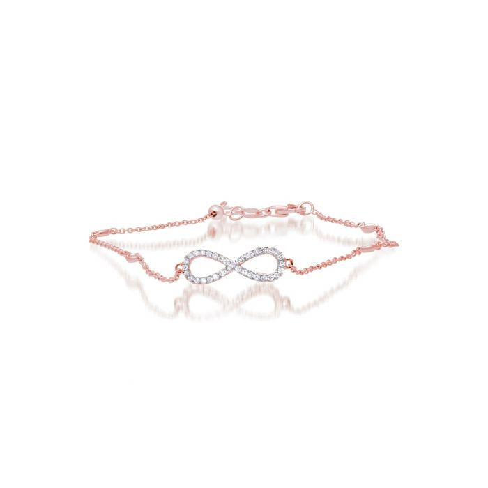 Rose Gold Infinity Pave Bracelet