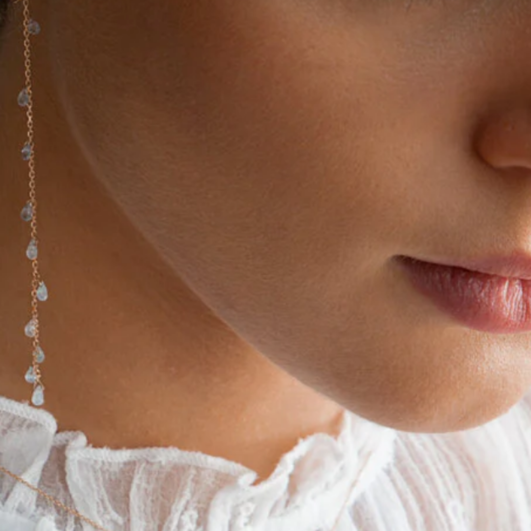 10K Gold Petals Drop Earring Charms