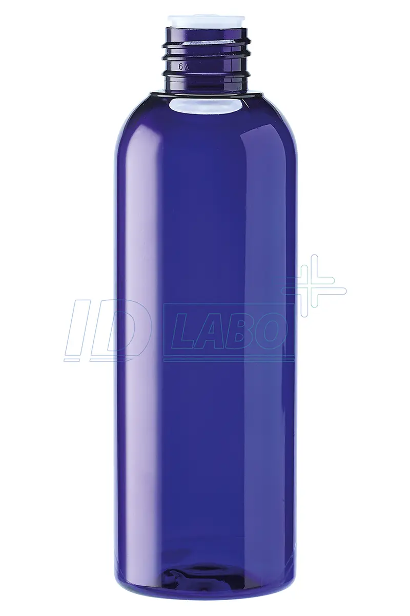 200 ml blaue PET-Flasche mit VIGIE-Kapsel und Reduzierstück