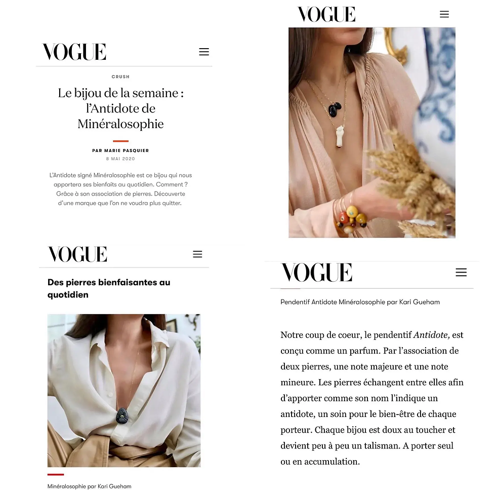 Vogue - minéralosophie