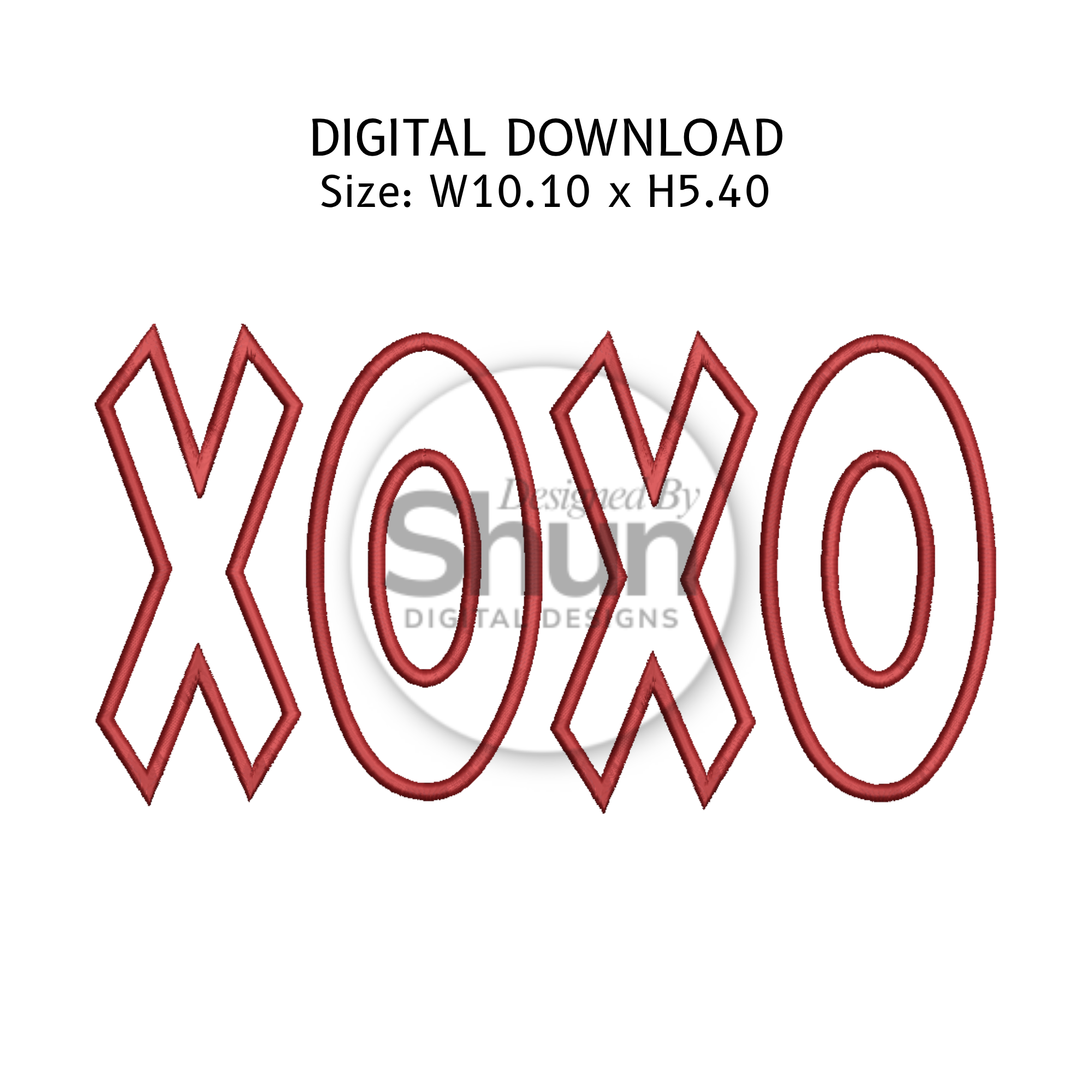 XOXO Applique Design