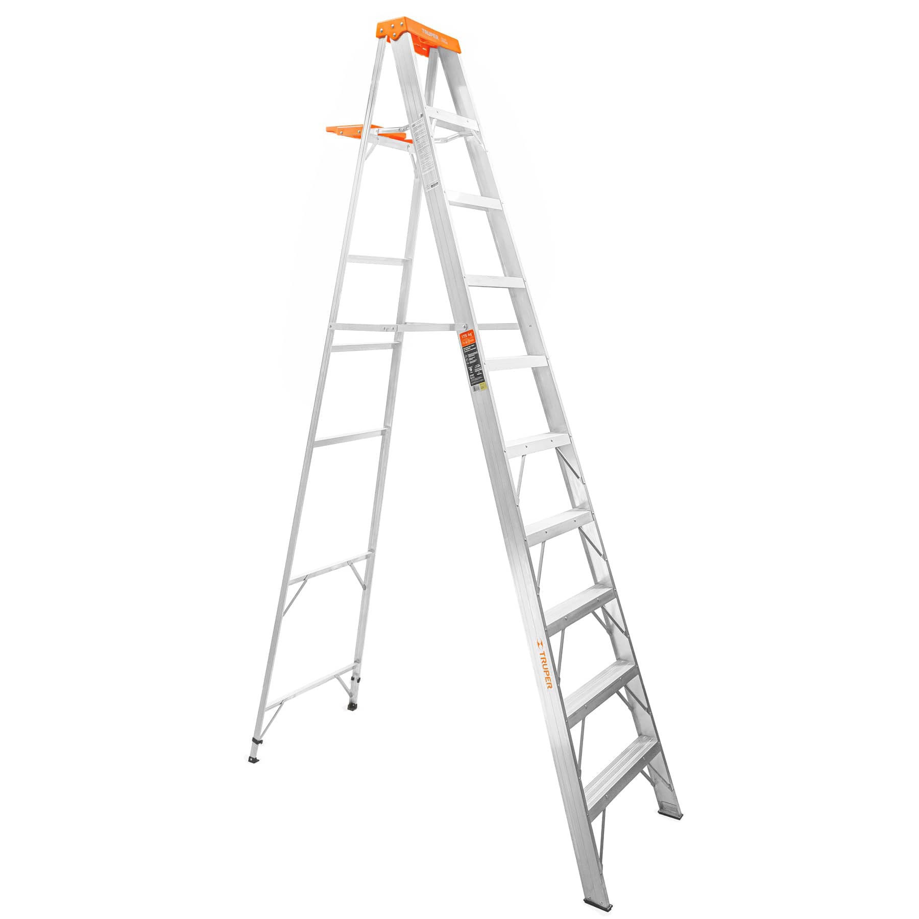 Escalera de tijera tipo II 9 escalones con bandeja