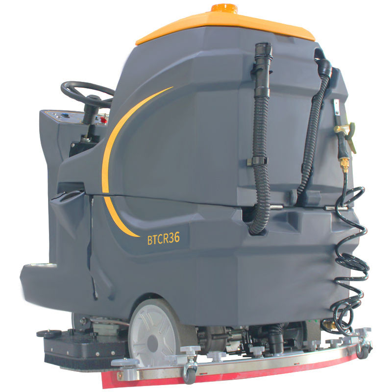 Thumbnail: 36" 45 Gal Ride-On Industrial Floor Scrubber with 4 *200 Ah Batteries, BTCR36