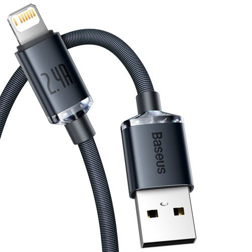 Baseus Crystal Shine USB Auf Lightning Kabel, 2,4 A, 2 M, Violett