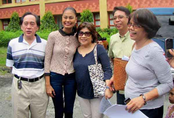 CenPEG and Akap Bata at welcome grounds: (L-R) Dr. Ed Clemente, Ms. Venus Raj, Rho Clemente, Fr. Ruel Garcia, and Ms. Evita L. Jimenez
