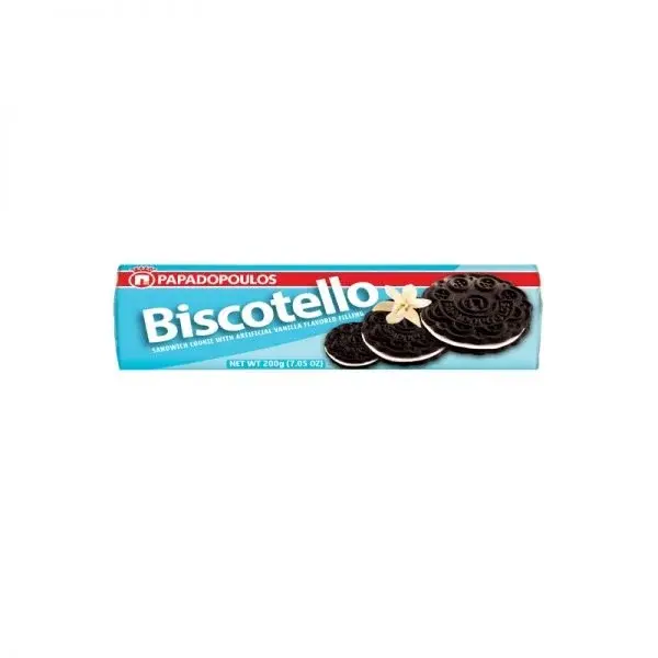Papadopoulos Biscotello Chocolate Cookie Vanilla Cream