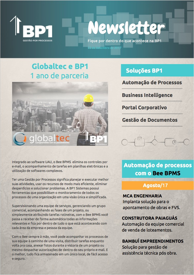 Globaltec e BP1 - 1 ano de parceria