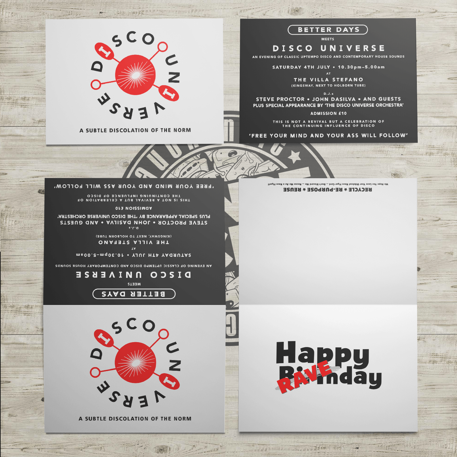 Better Days-Disco Universe@Villa Stefano" Birthday Card