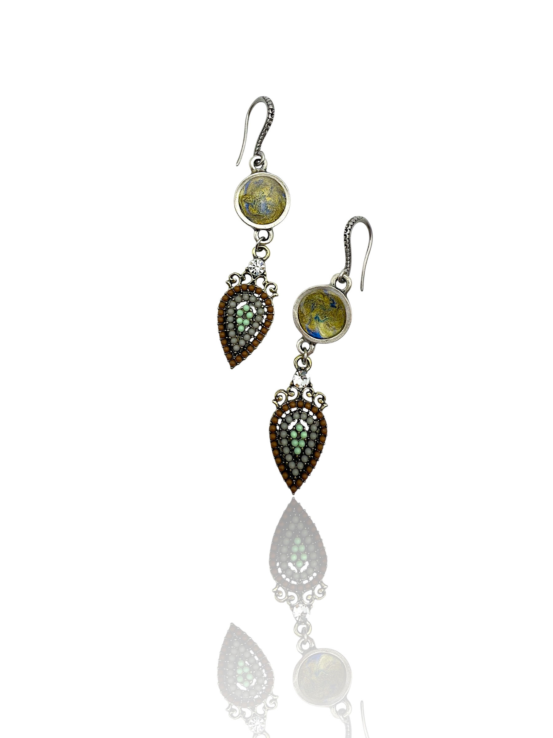 Beaded Gem Earrings