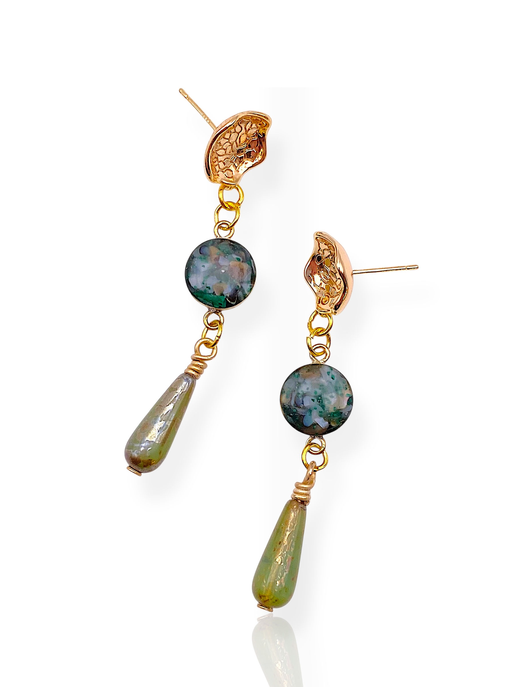 Glass and Pod Earrings