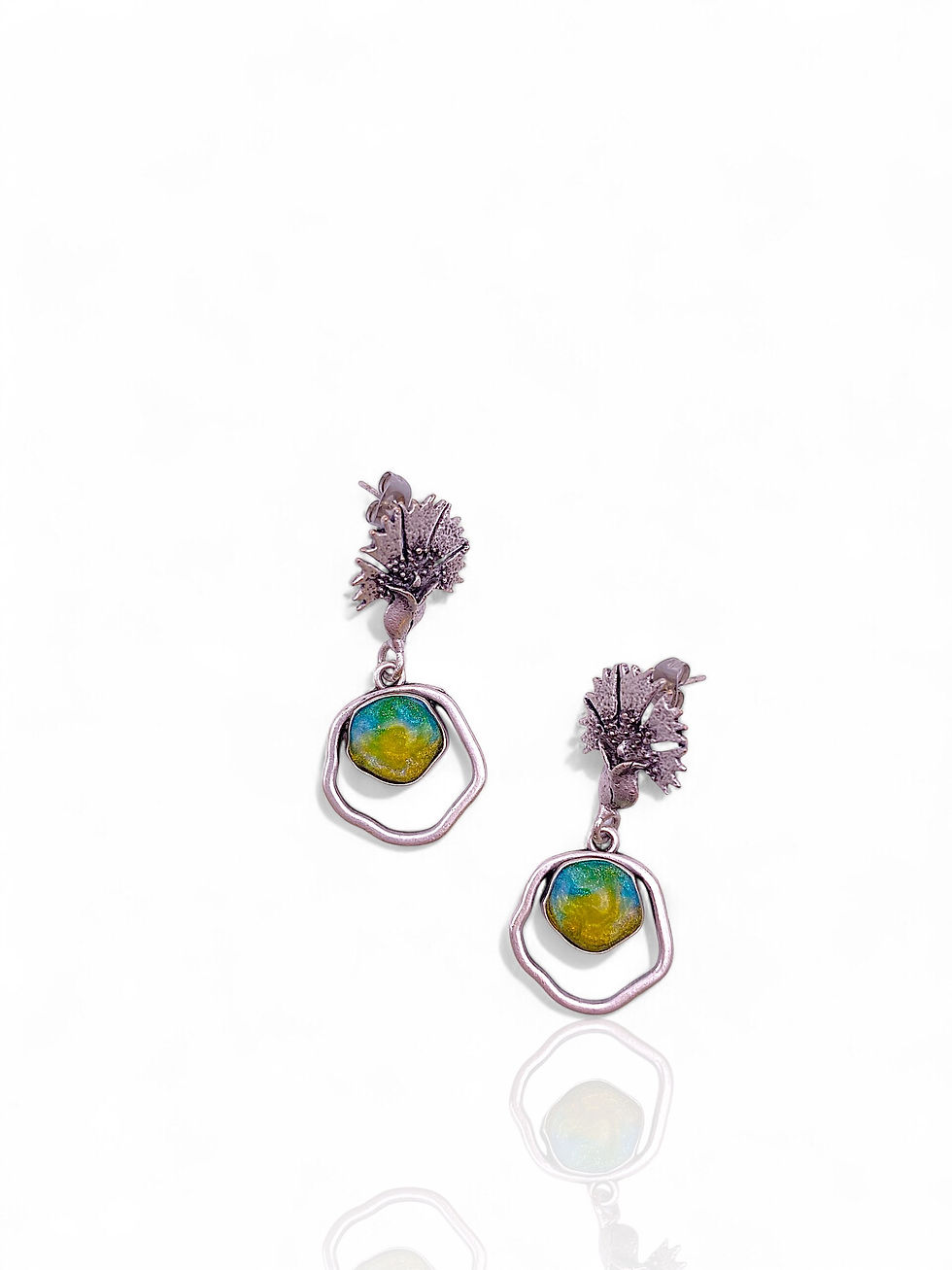 Island Thistle Drop Earrings
