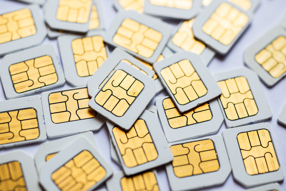 Many Micro SIM 3G for mobile over on white background..jpg