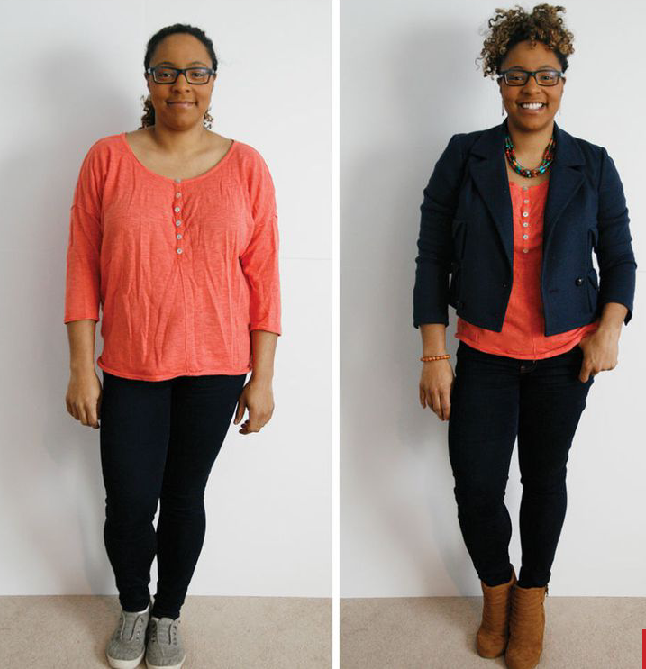 Frumpy vs Fit with Same Outfit