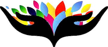 Hands Holding Colorful Leaves