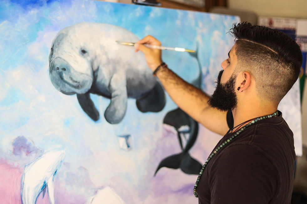 Gavo Netti pintura en cultural canvas ocean edition