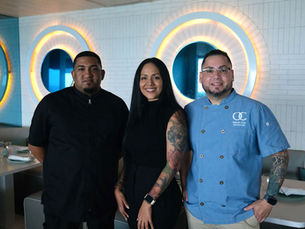 pastry chef edgardo quiles, leyra ortiz y chef ejecutivo ramón cruz condado ocean club
