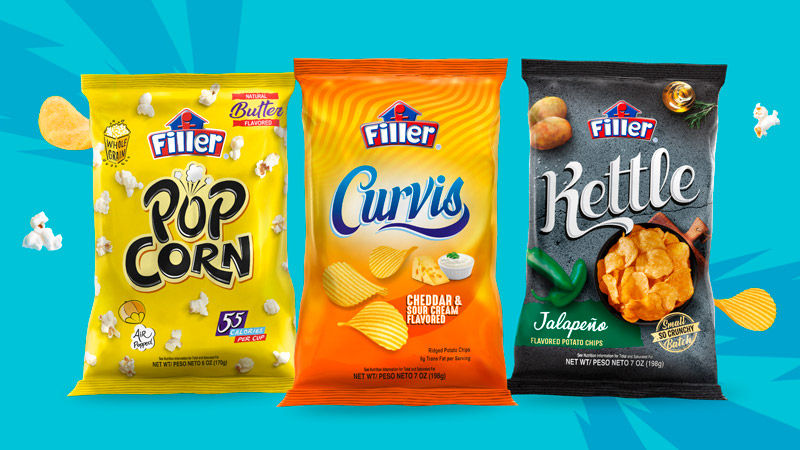 Filler presenta nuevas líneas Curvis, Kettle y Popcorn