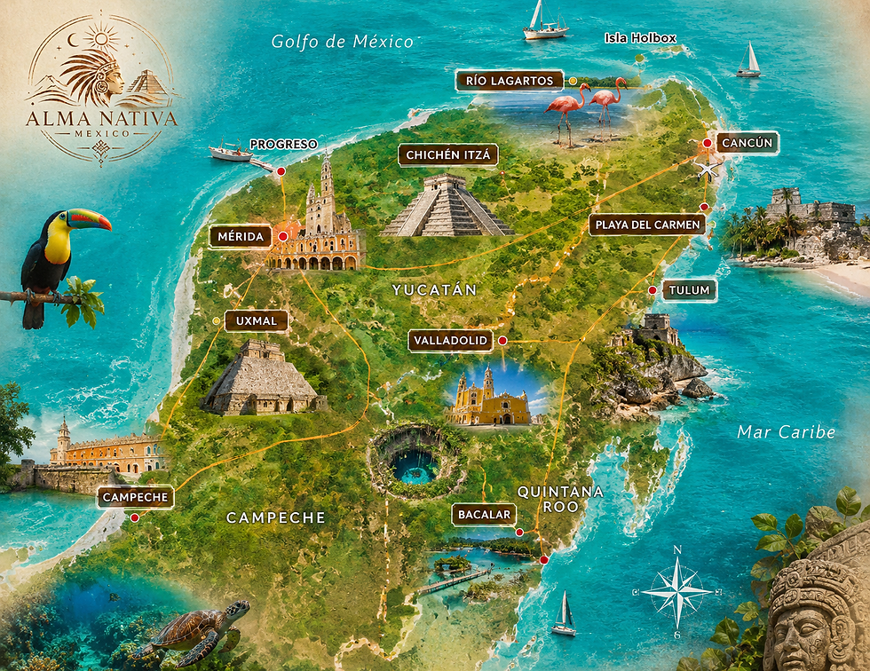 MÉXICO ALMA NATIVA / MAPA YUCATAN