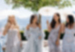Our bride on her wedding day with the bride's maids