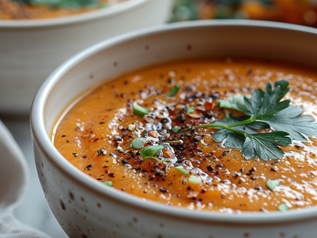Fall roasted butternut squash soup with maple
