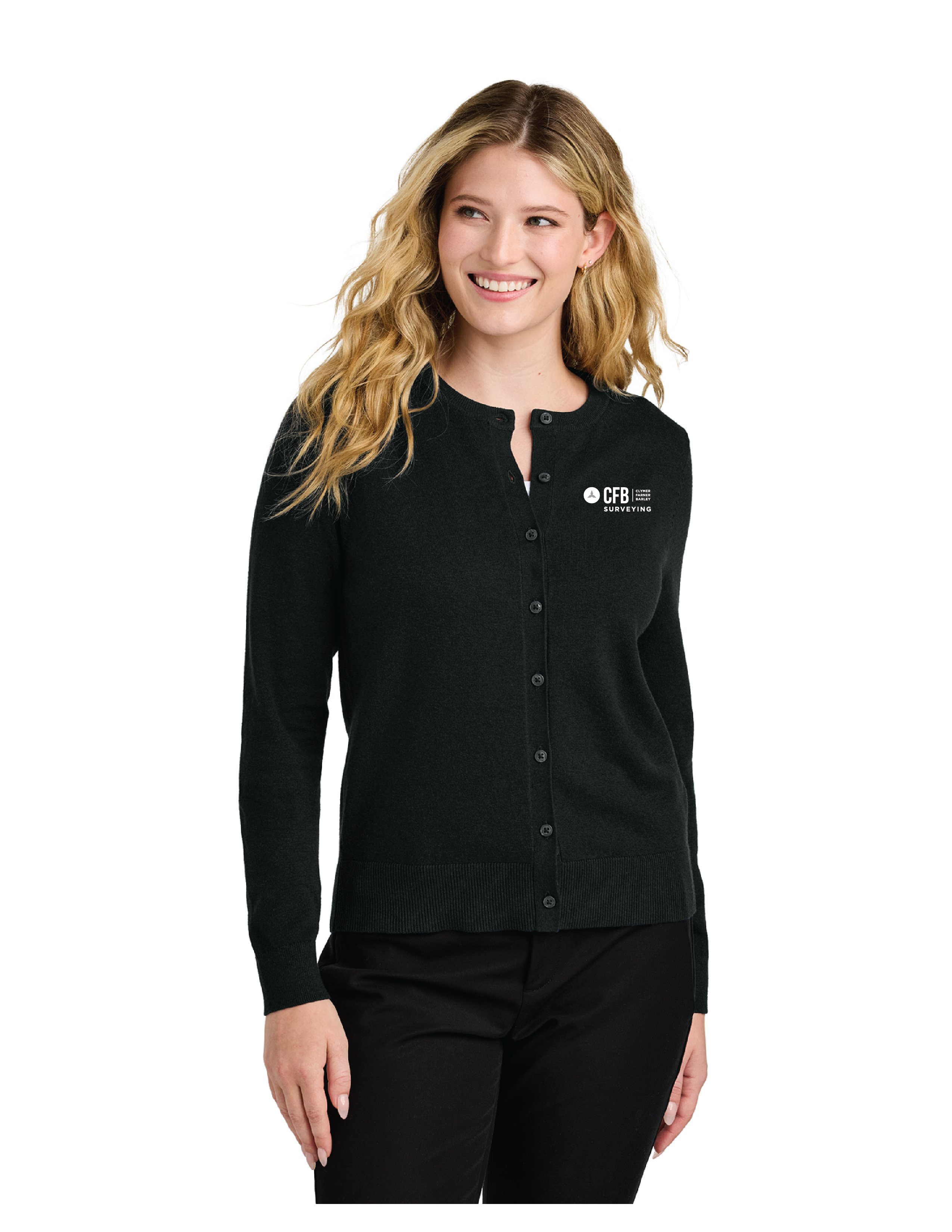 Port Authority Women’s Easy Care Crewneck Cardigan Sweater