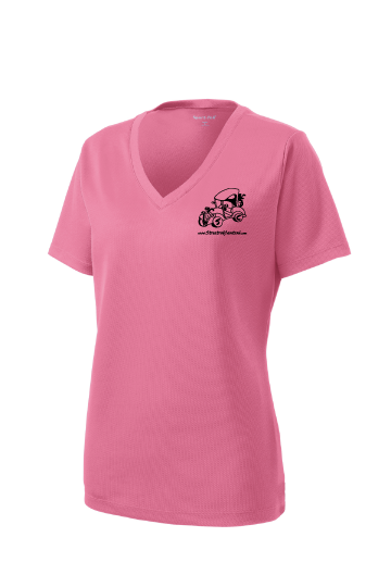 Thumbnail: Sport-Tek® Ladies PosiCharge® RacerMesh® V-Neck Tee