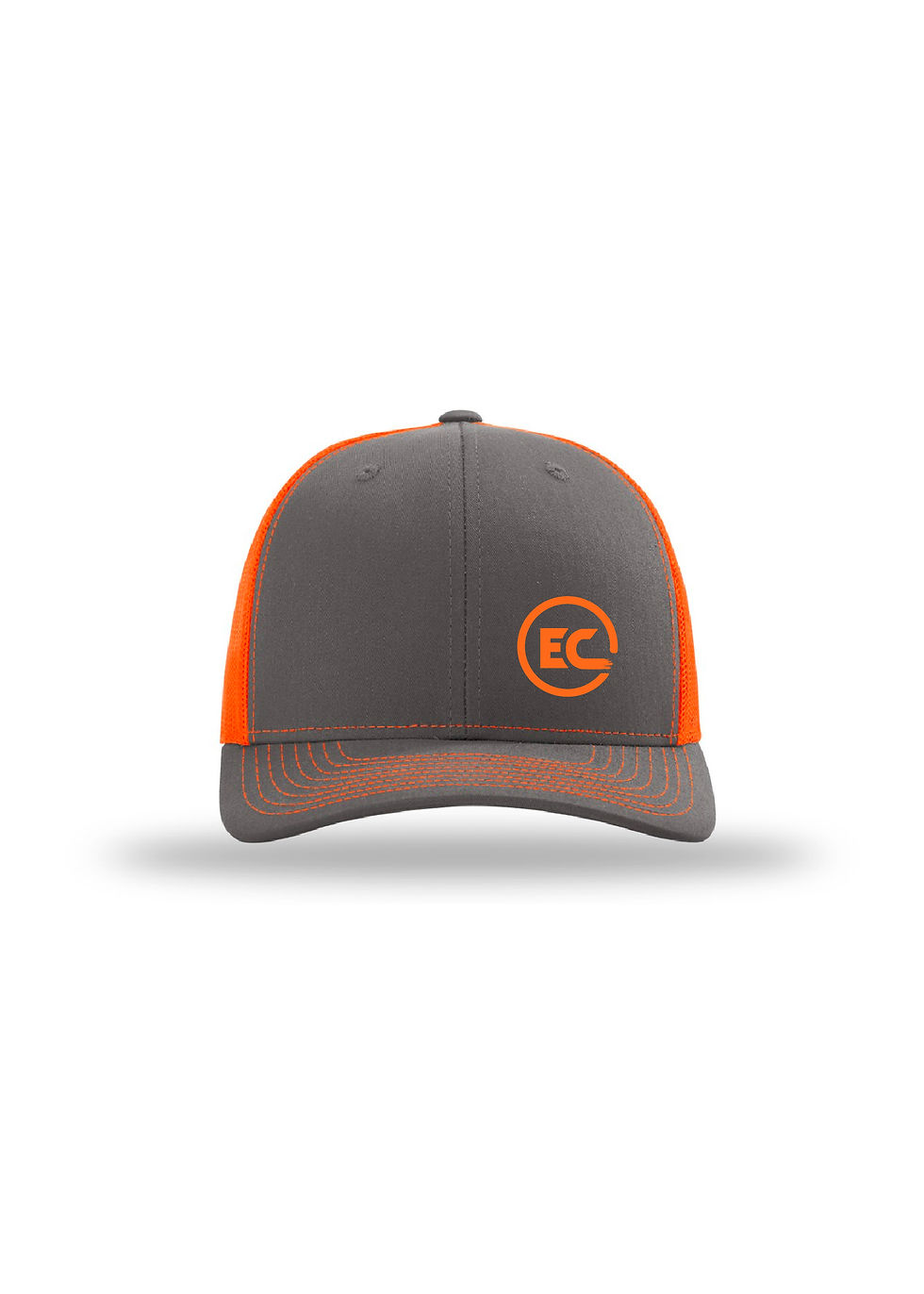 Thumbnail: Charcoal/Neon Orange Trucker Hat