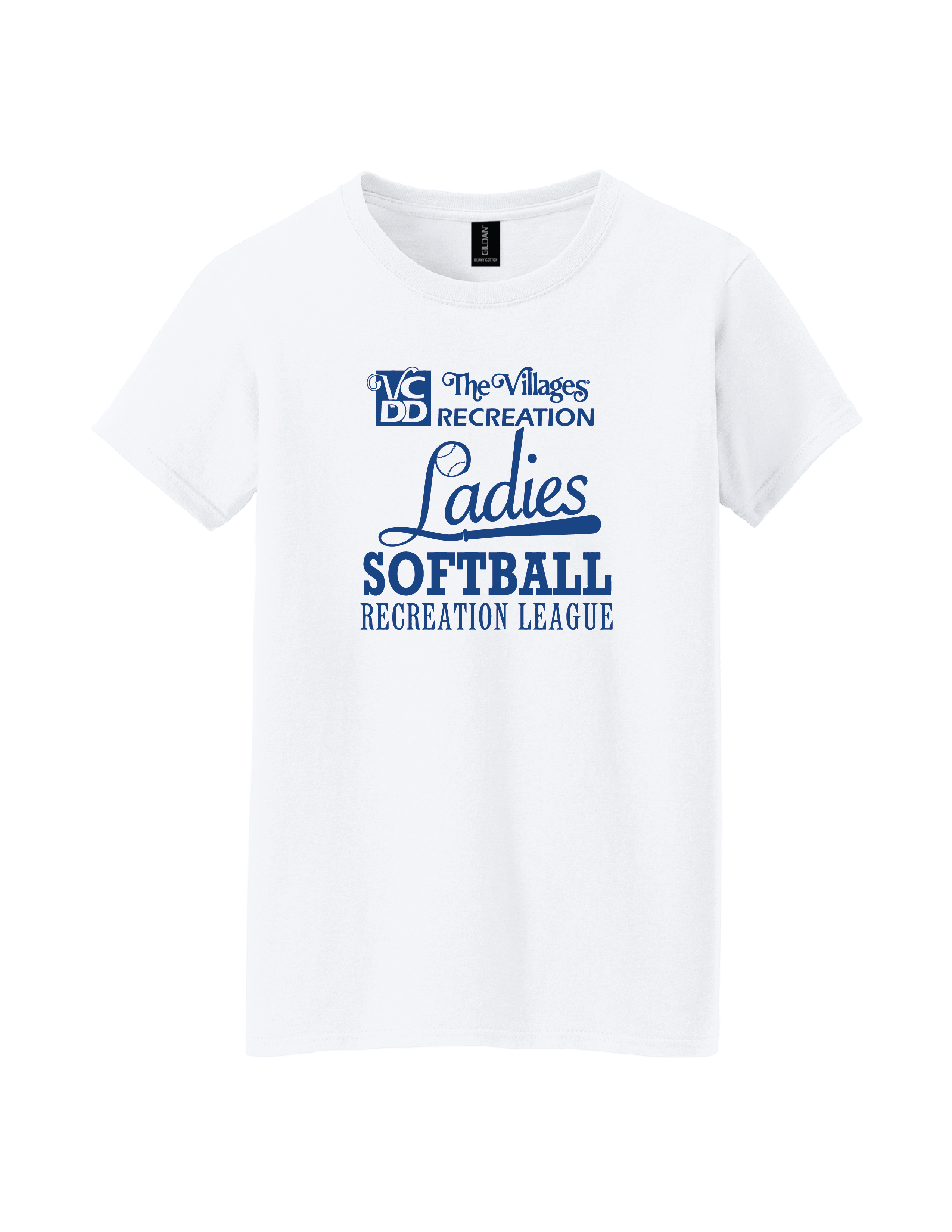 The Villages Ladies Recreational Softball Cotton Short Sleeve Tee