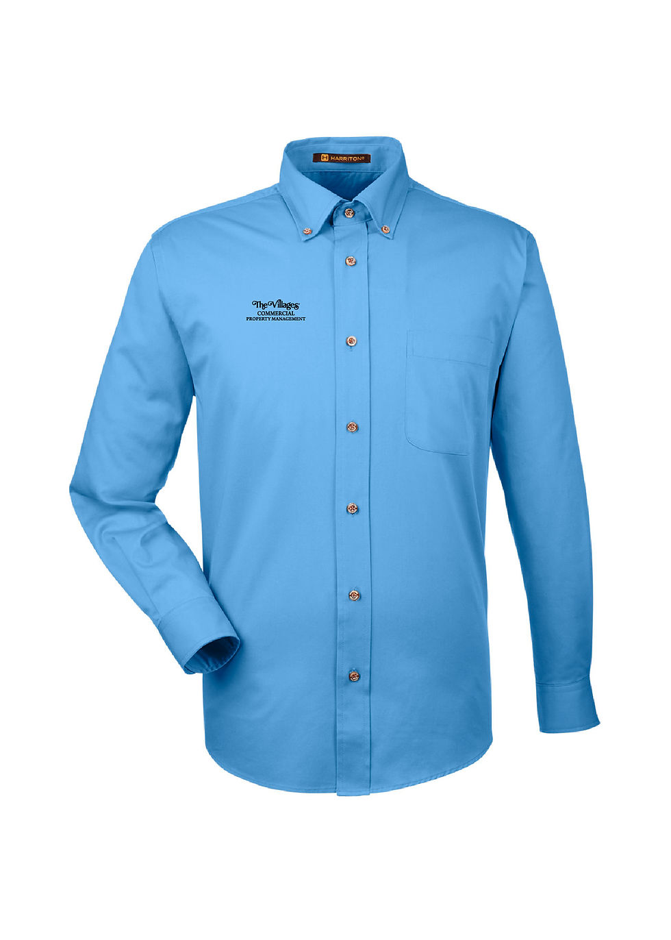 Thumbnail: Harriton Men's Easy Blend Long-Sleeve Twill Shirt with Stain-Release (M500)