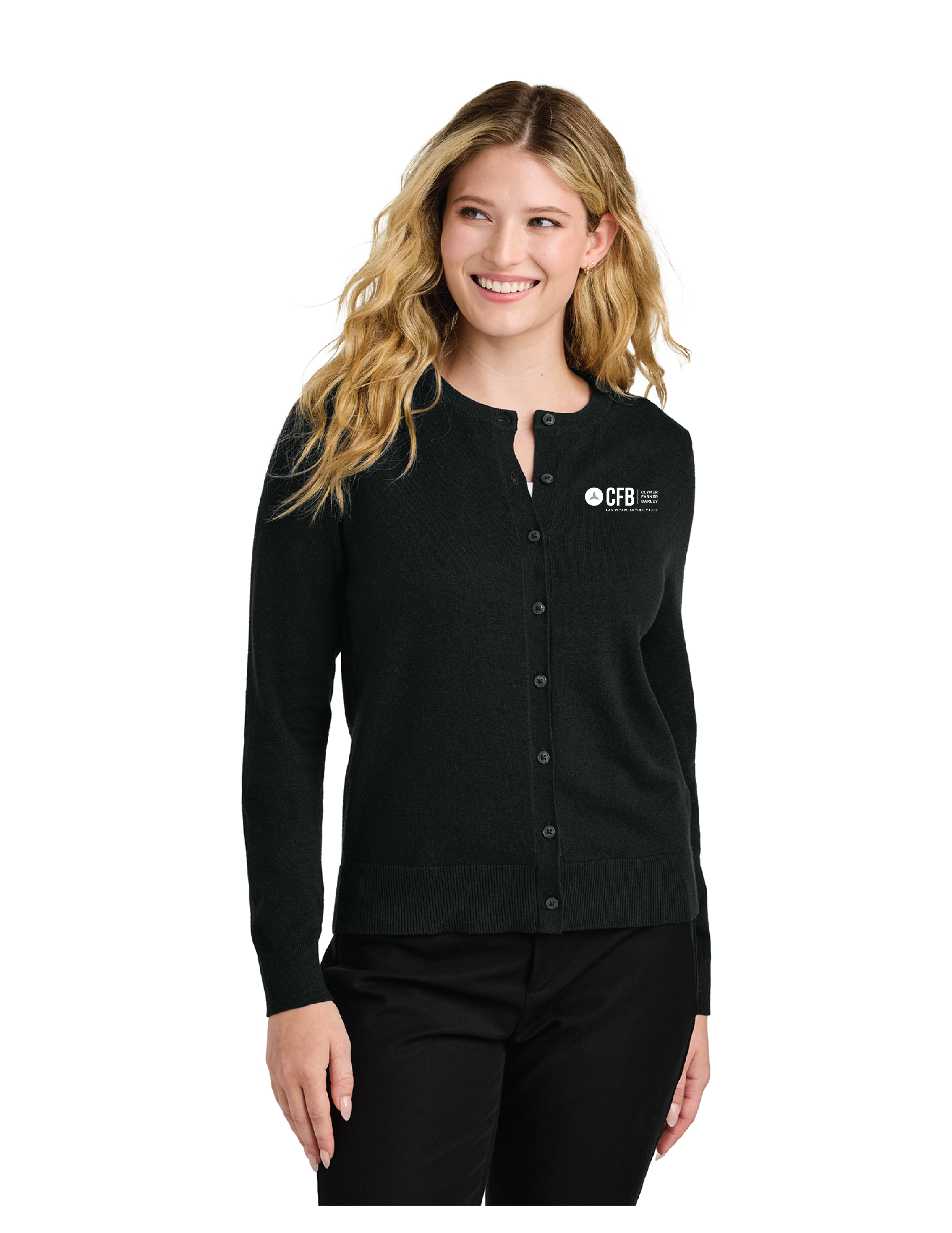 Port Authority Women’s Easy Care Crewneck Cardigan Sweater