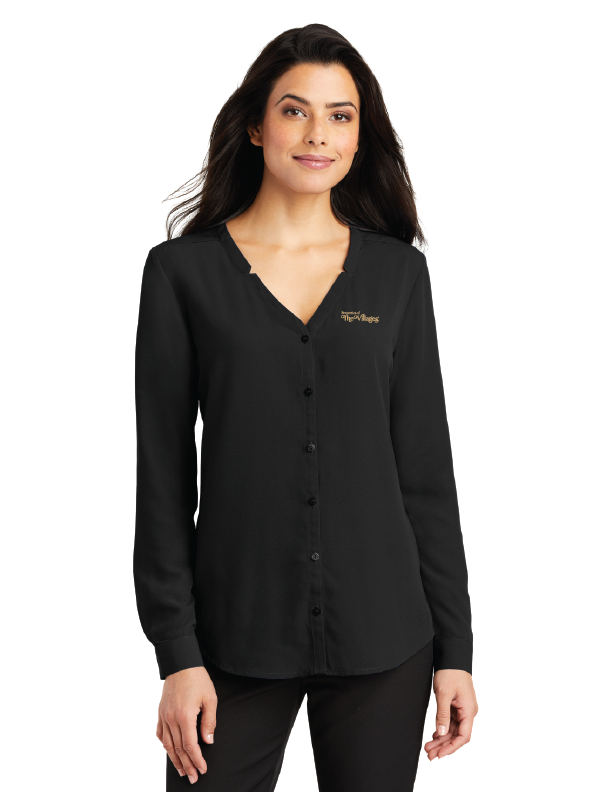 Port Authority ® Women's Long Sleeve Button-Front Blouse