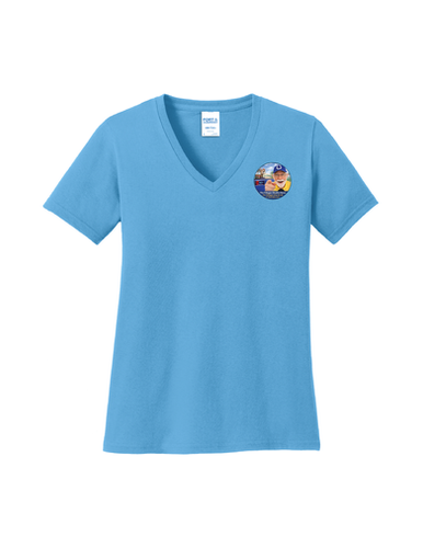 Ladies Cotton V-Neck S/s Tee - The Villages, FL Weekly News | Custom ...