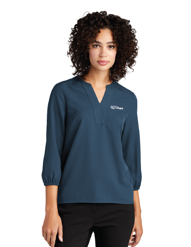 Thumbnail: Mercer+Mettle® Women's Stretch Crepe 3/4-Sleeve Blouse