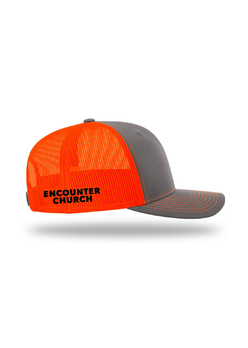 Thumbnail: Charcoal/Neon Orange Trucker Hat