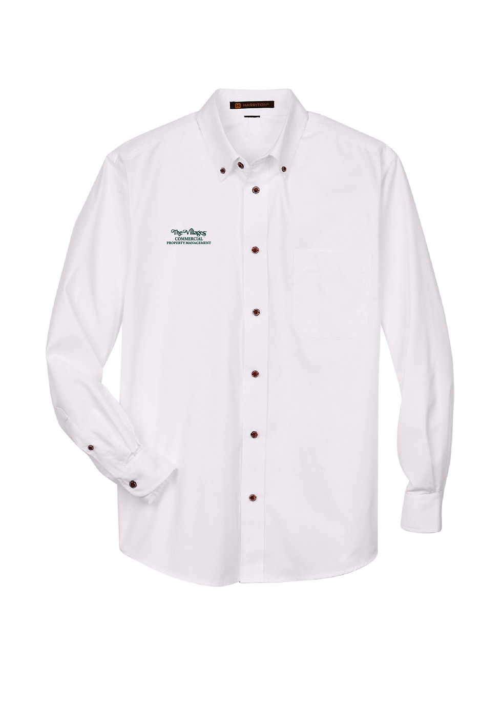 Thumbnail: Harriton Men's Easy Blend Long-Sleeve Twill Shirt with Stain-Release (M500)