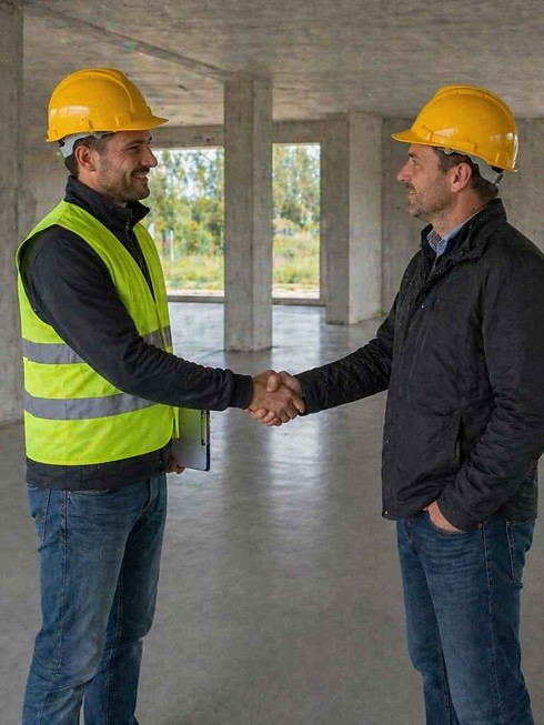 předání práce, betonová podlaha hotova