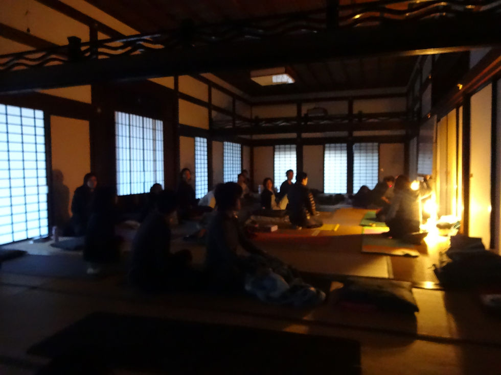 Yin Yoga with Sebastian and Murielle in Myoshinji 2016