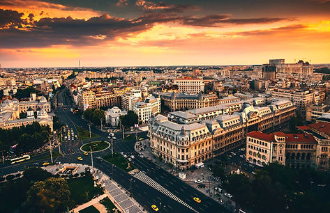 Bucharest view from above during summer