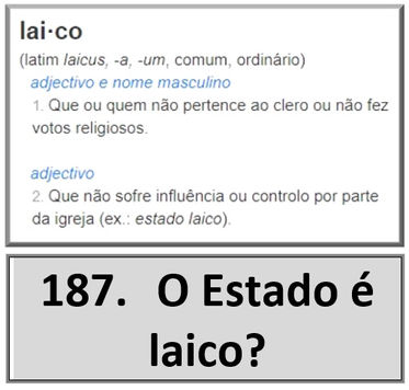 0187. O Estado é laico?