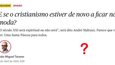 0450. “E se o cristianismo estiver de novo a ficar na moda?”