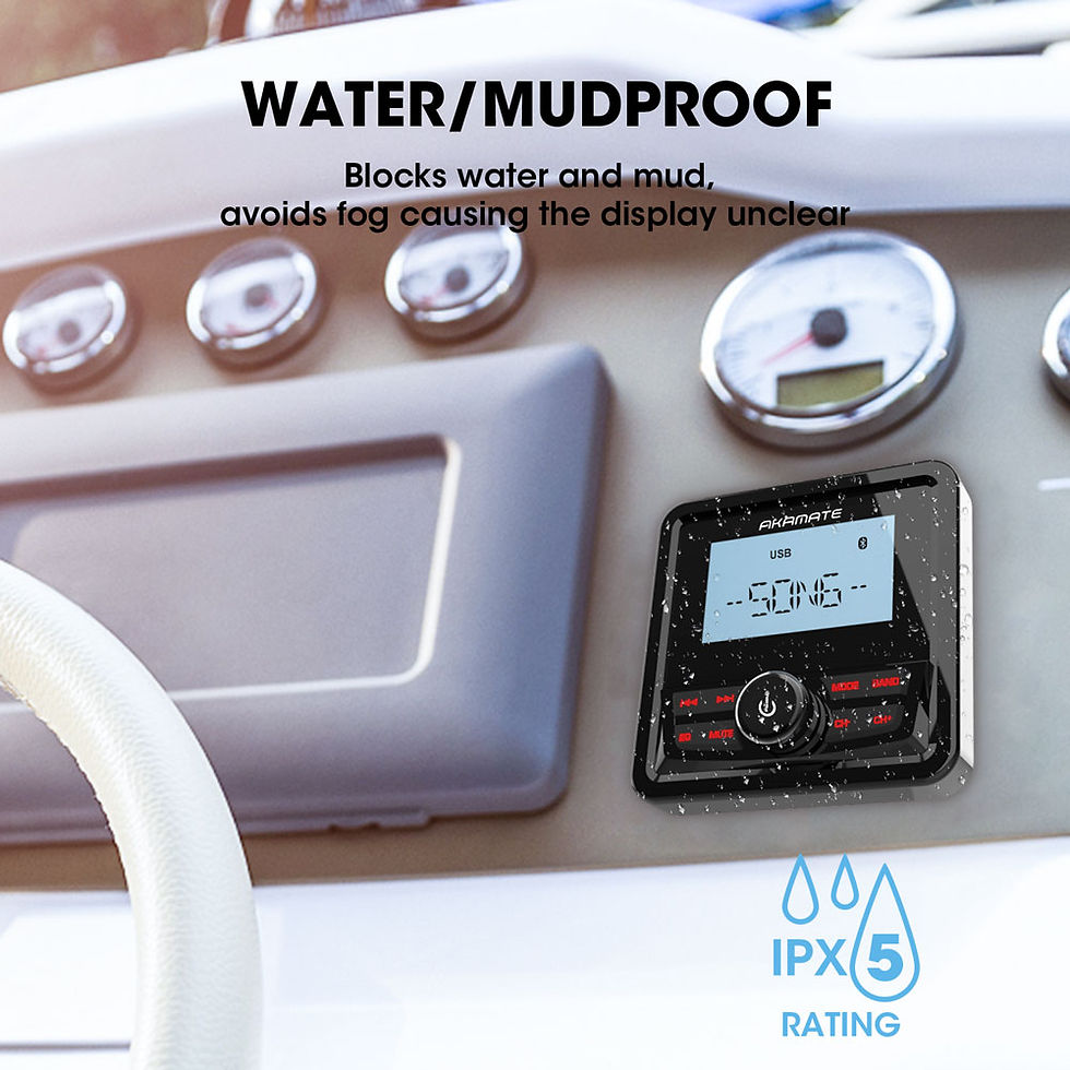 Thumbnail: DOVOX Marine Bluetooth Stereo Receiver – Waterproof IPX5 AM/FM Player